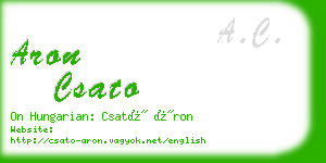 aron csato business card